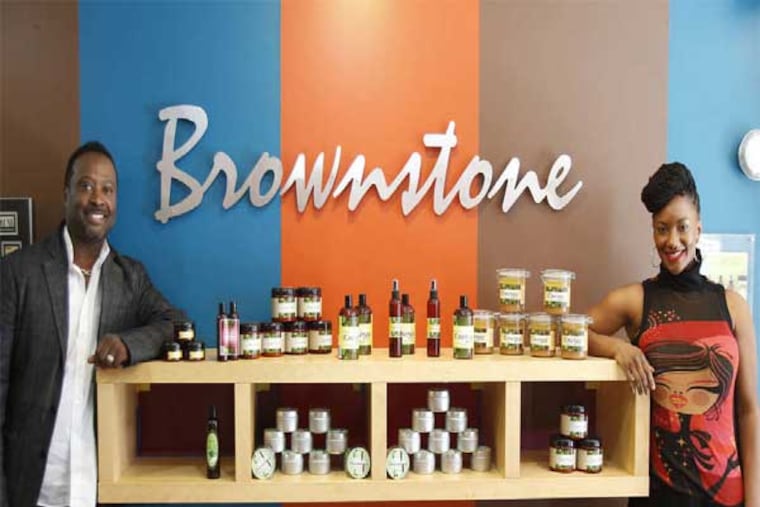 Jamal and Abenaa Timazee started their Brownstone Natural Hair Salon in 2001 with just $1,000 and rented equipment. (David Maialetti / Staff Photographer)