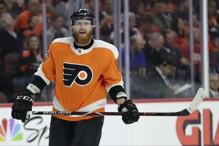 Flyers right wing Jakub Voracek.