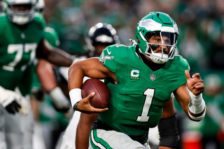 Eagles quarterback Jalen Hurts was listed on Wednesday's injury report as a limited participant due to “rest."