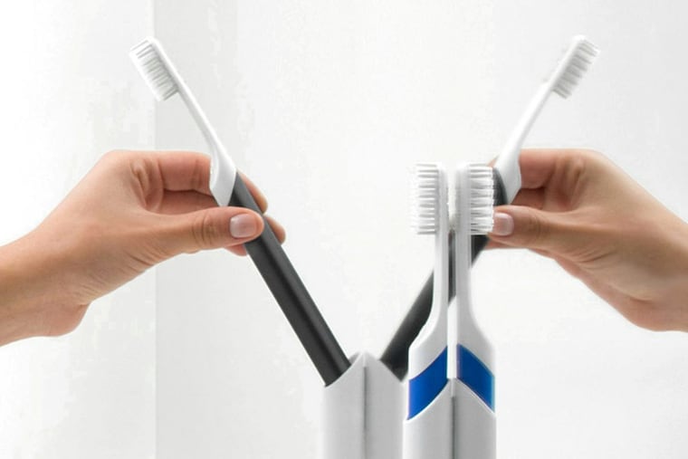 Triclosan, a chemical found in some toothpastes, is absorbed into toothbrush bristles and will continue to leach out after the user changes brands of paste.