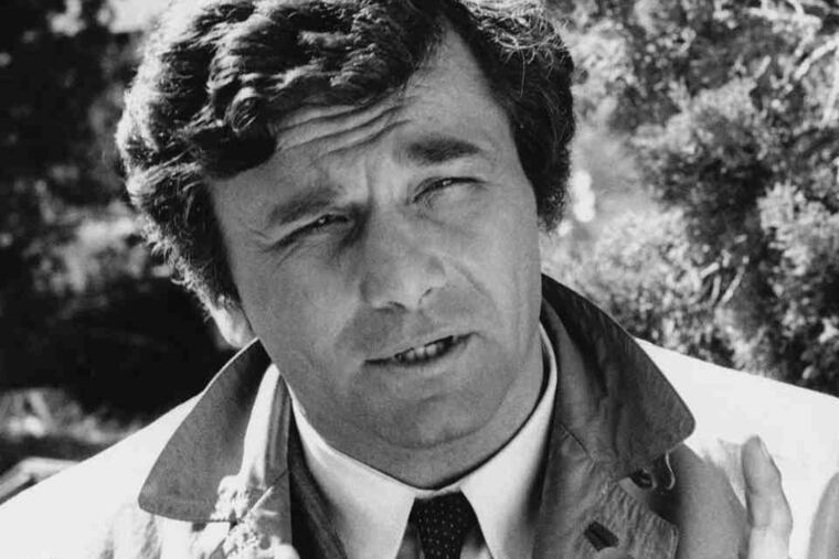 Peter Falk in his signature role as "Columbo" in 1974.