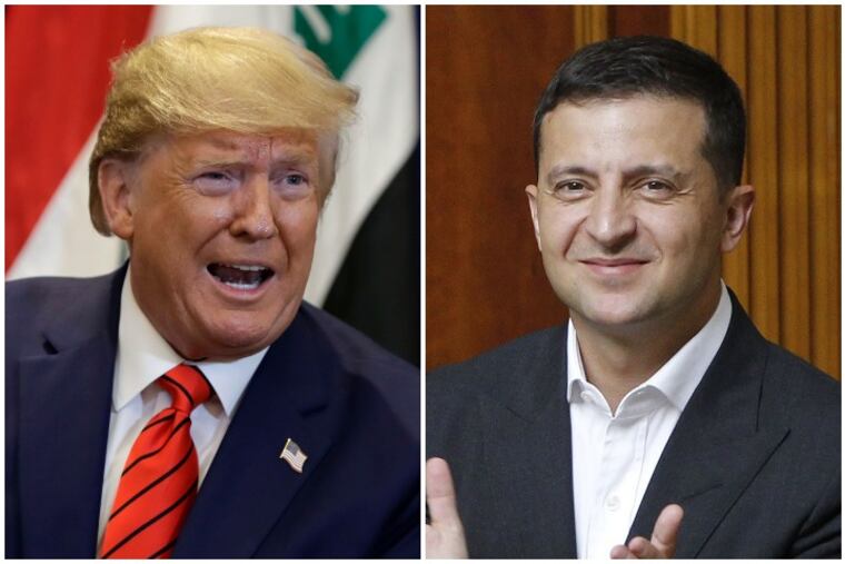 U.S. President Donald Trump (left) and Ukrainian President Volodymyr Zelensky.