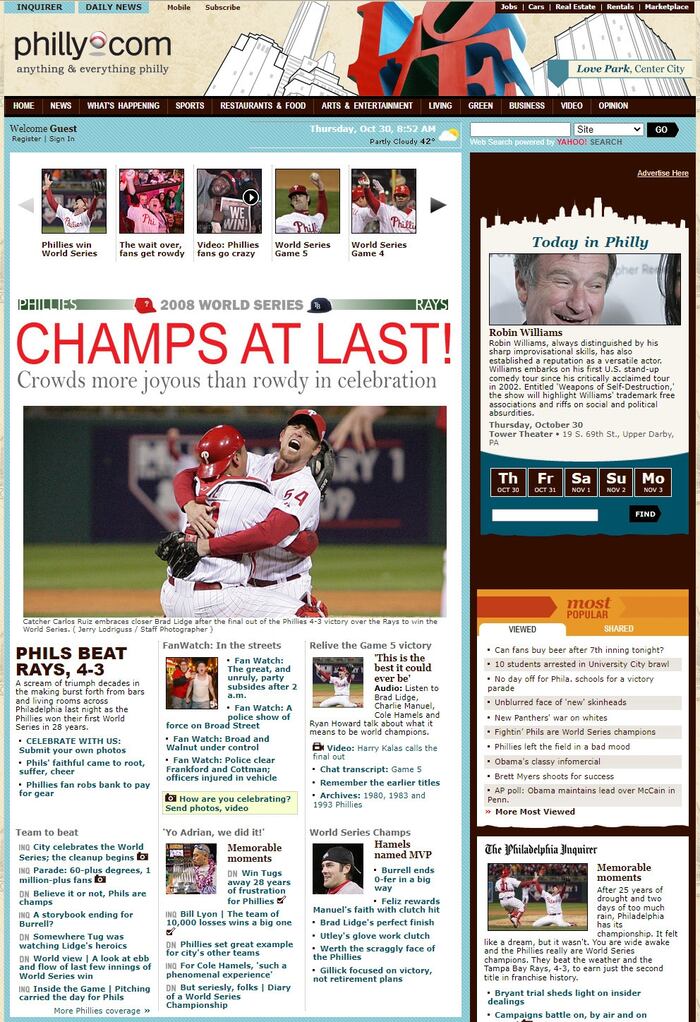 Phillies 2008 Roster 2008 Phillies, World Series champions: A look back