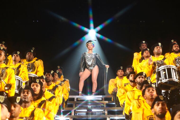 This image released by Netflix shows Beyonce in a scene from her documentary "Homecoming: A Film by Beyoncé." (Parkwood Entertainment/Netflix via AP)