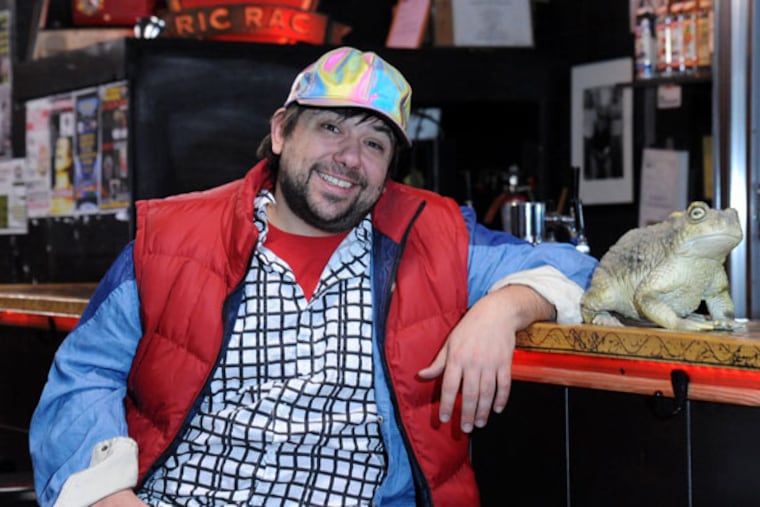 Frank Joseph Tartaglia, 37, at his South Philadelphia bar, Connie Ric Rac. He leaves next month for L.A. to pursue an acting career. ( CLEM MURRAY / Staff Photographer )