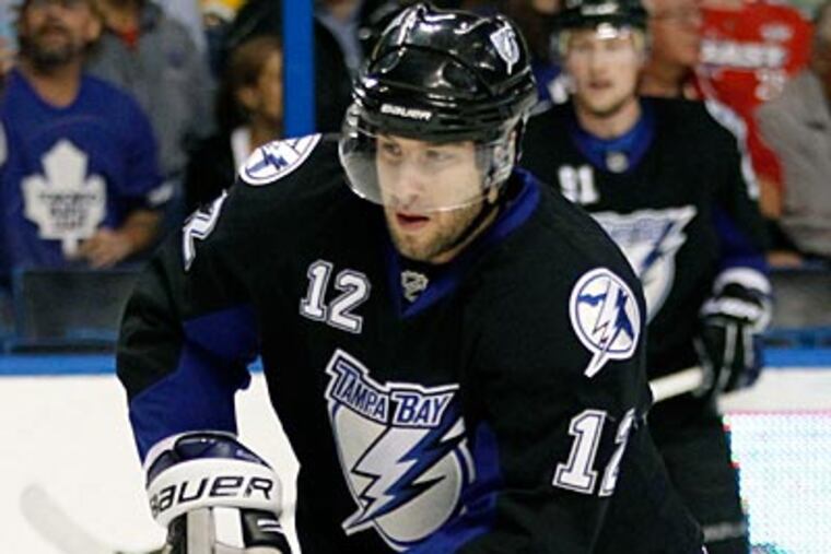 Simon Gagne faced the Flyers Tuesday night for the second time since being traded on July 19. (Chris O'Meara/AP)
