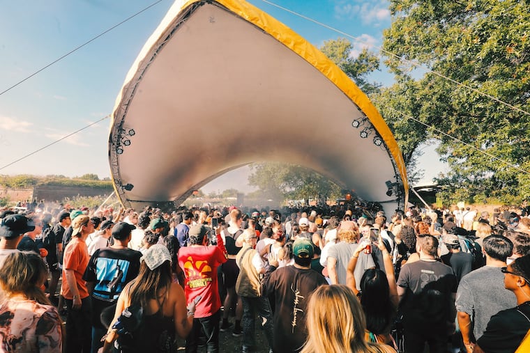 The Making Time Forever festival in 2025. The electronic and live music festival returns to the site near Philadelphia International Airport from Sept. 18-20.