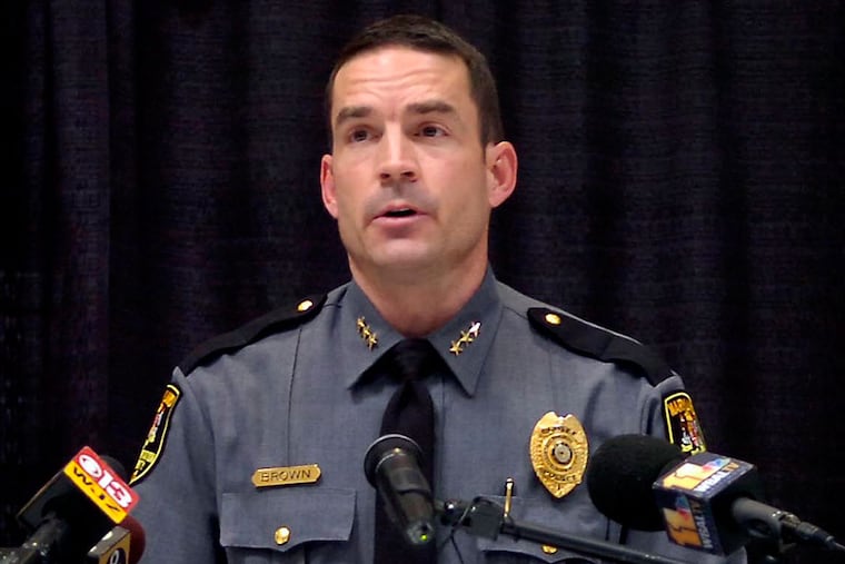 Acting State Police Commissioner Marcus Brown. ( MONICA LOPOSSAY / Baltimore Sun )