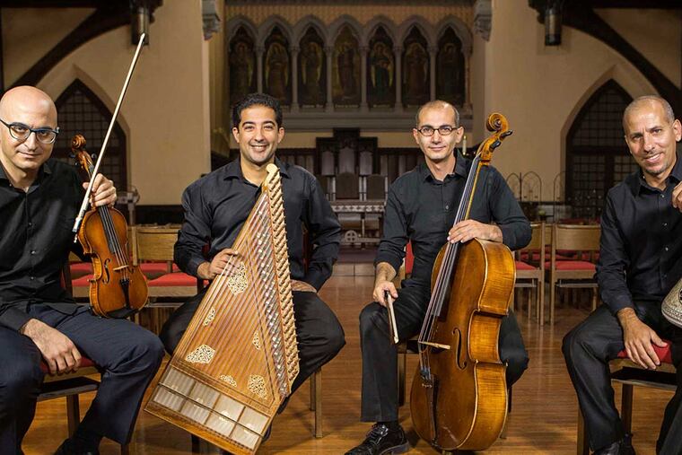 The Al-Bustan Takht Ensemble, which blends instruments from the Middle East and the West, will be among groups in the ambitious project Words Adorned: Andalusian Poetry and Music, on Saturday at Bryn Mawr College.
