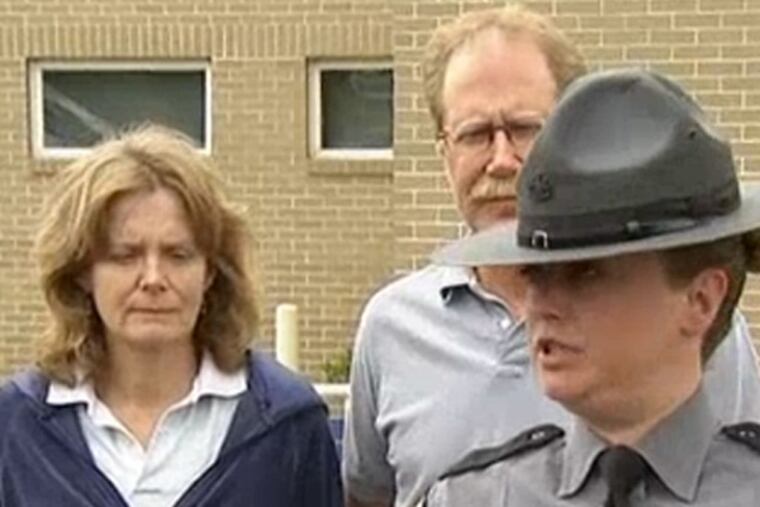 Janet Royer and her husband, Randy, pleaded for their son to come home in a short press conference outside the state police barracks in Skippack Monday afternoon.