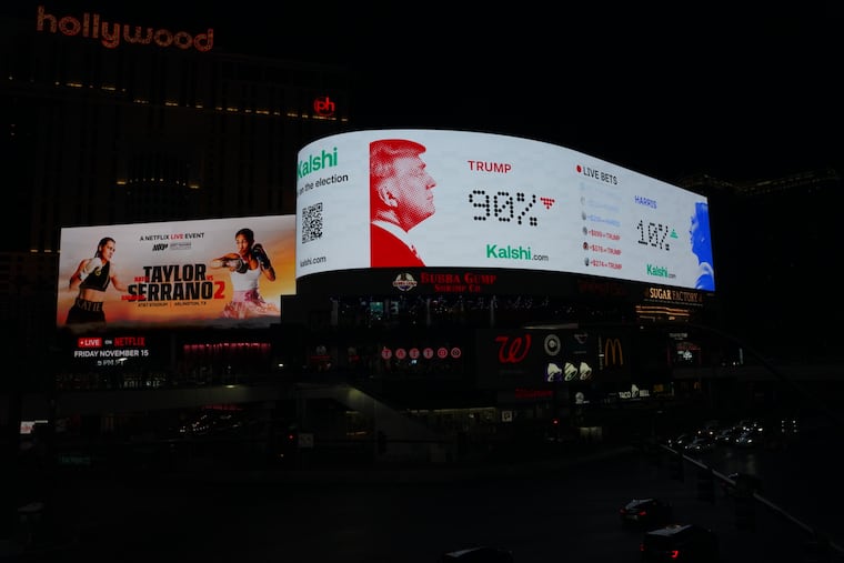A Kalshi billboard in Las Vegas after the presidential election, on Nov. 6, 2024.