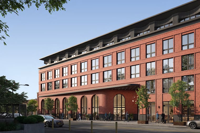 A rendering of the hotel proposed for Frankford Avenue, just a block north of Girard Avenue.