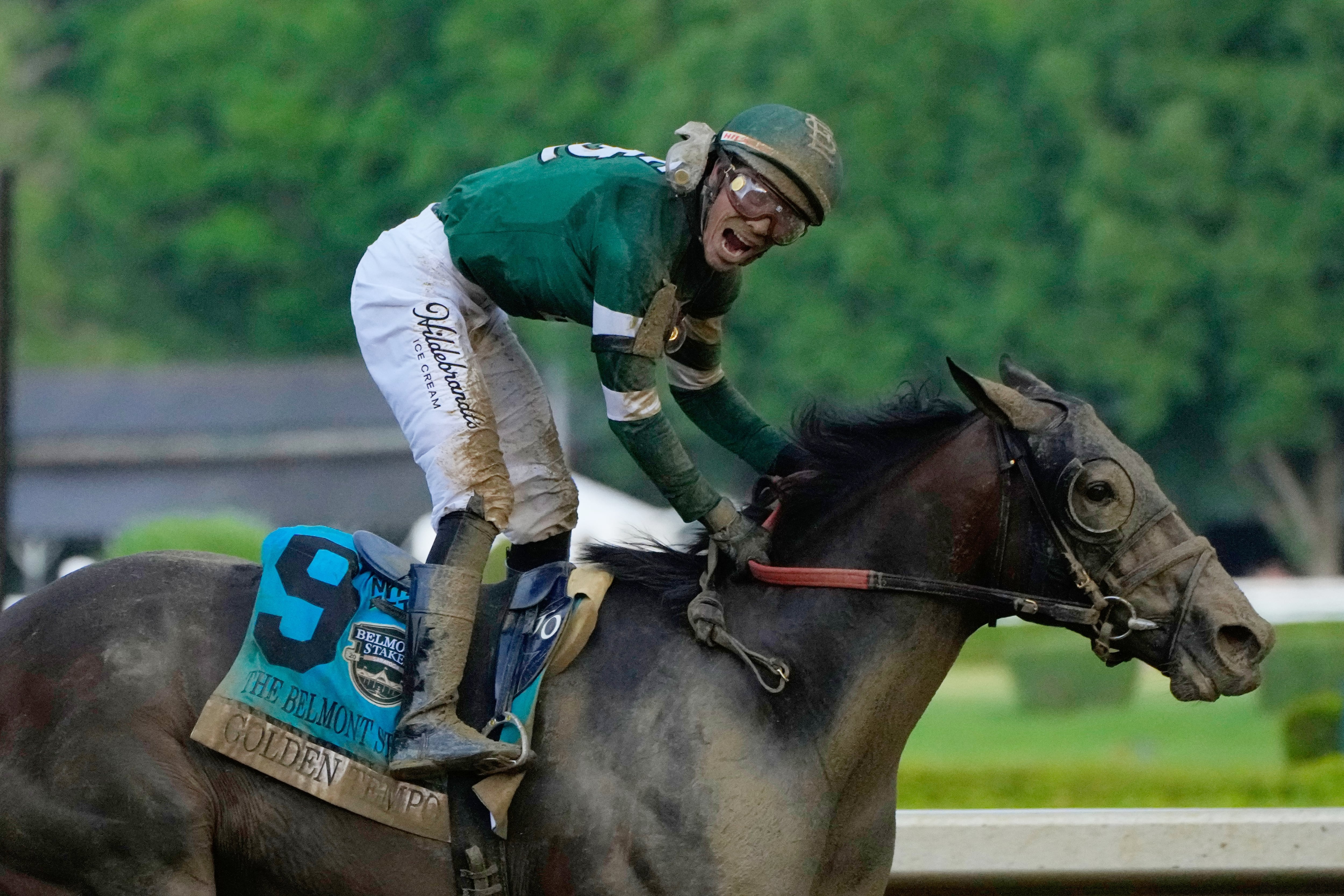 Golden Tempo wins the 158th running of the Belmont Stakes after winning the Kentucky Derby