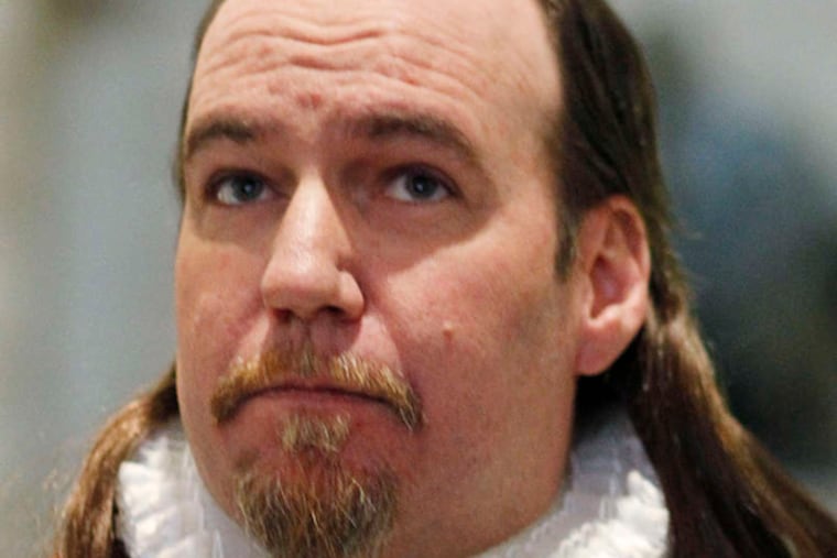 Brian McCann of the Philadelphia Shakespeare Theatre starts off "The Year of the Bard: Shakespeare at 450" on Wednesday. ( MICHAEL S. WIRTZ / staff photographer ).