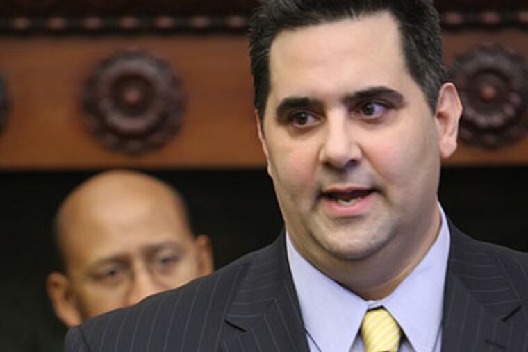 New city Managing Director Richard Negrin, formerly the interim executive director of the BRT, speaks to the media. (File photo: Michael Bryant / Staff Photographer)