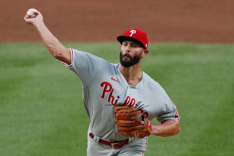 Jake Arrieta allowed three runs in five innings against the Yankees on Monday night.