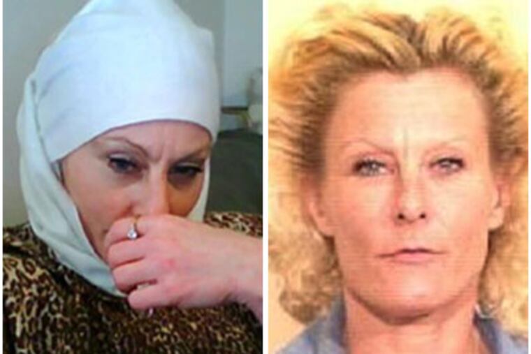 Colleen Larose of Pennsburg (left), shown left from her website, is accused of plotting with Islamic extremists to kill Swedish artist Lars Vilks. Shown right, (AP / courtesy 6ABC)