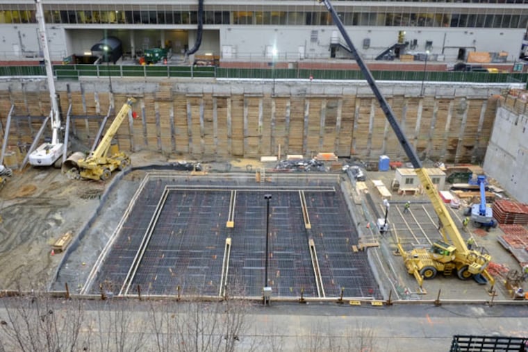 Excavation site of the new Comcast Innovation and Technology Center.