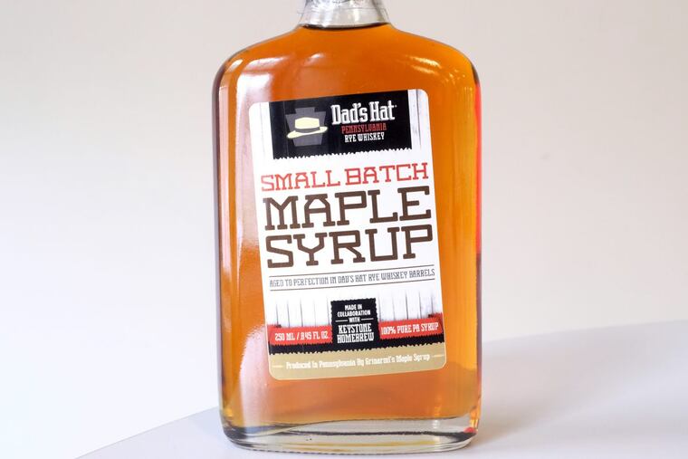 Small-batch maple syrup made with Dad’s Hat whiskey.