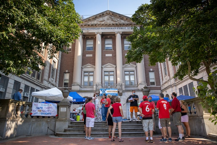 Some teachers at Masterman School are working outside over asbestos concerns in the building. On Friday, concerns about environmental conditions inside another city school, Science Leadership Academy at Beeber, also arose.