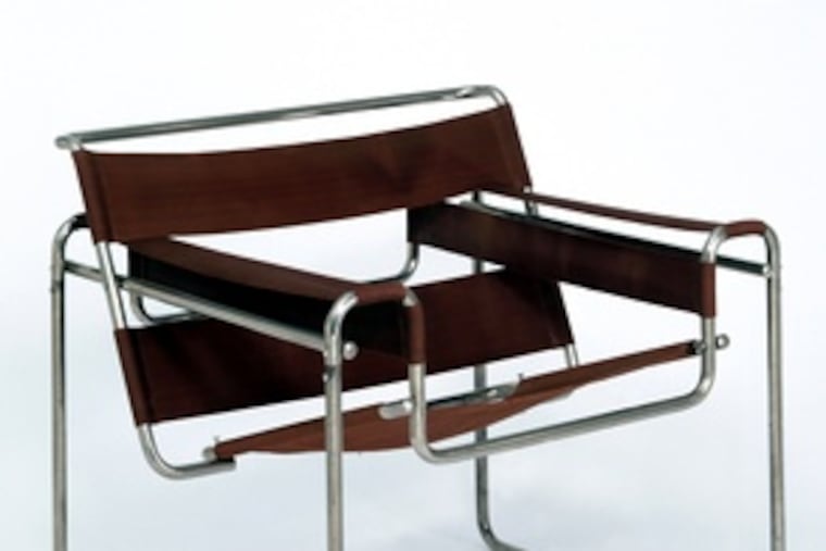 Marcel Breuer's Club Chair, 1925, Modernist design in the Corcoran show, assembled by London's Victoria and Albert Museum.
