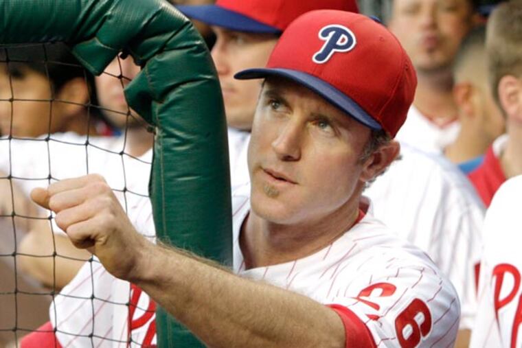 Chase Utley during the Phillies game May 29. (Elizabeth Robertson/Staff Photographer)