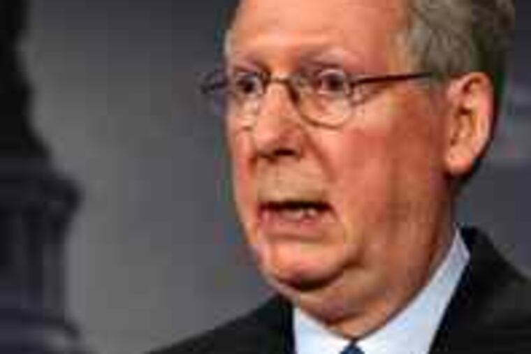 "We can't . . . let very modest differences get in the way," Obama said. "We need to fix housing first," McConnell said.