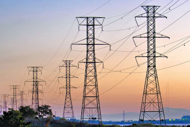 Power transmission lines.