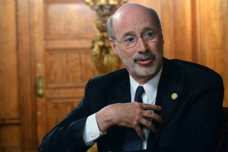 MARC LEVY / ASSOCIATED PRESS Wolf says his budget plan will pump billions of new aid into schools.