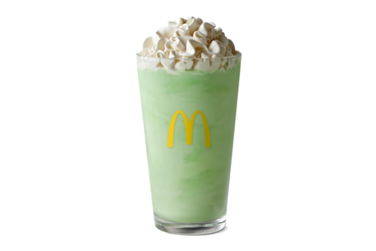 McDonald's Shamrock Shake, available this September in honor of football season.