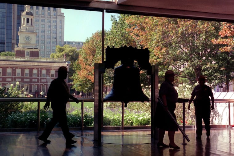 The Liberty Bell Pavilion on Independence Mall was a Giurgola design. From it, one could see his addition to the Penn Mutual insurance building on Chestnut Street as well. The pavilion was torn down in 2006. File Photographs