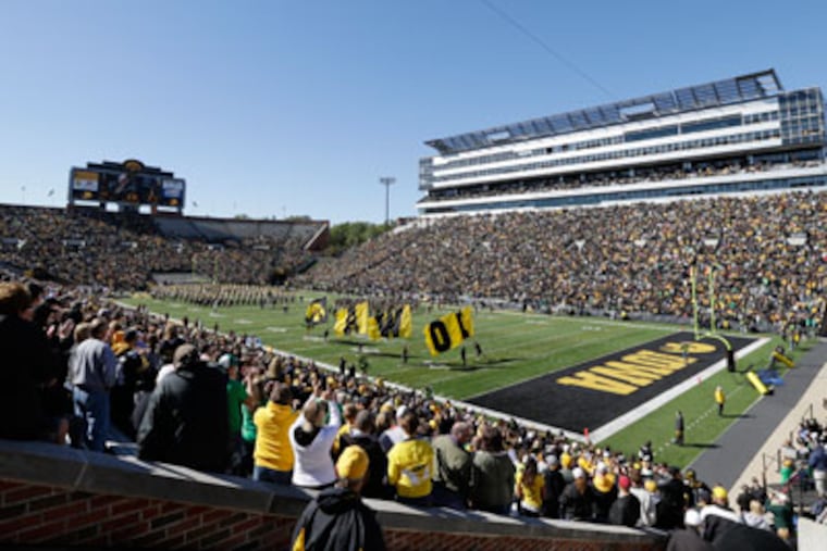 Penn State will face a tough test in Kinnick Stadium when they face Iowa on Saturday night. (Charlie Neibergall/AP)
