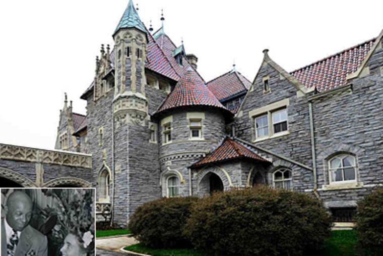 Only a handful of Father Divine's followers still live at Woodmont mansion, in Gladwyne. Father Divine (inset) is seen with second wife, the former Edna Mae Ritchings, now known as Mother Divine. (SHARON GEKOSKI-KIMMEL / Staff Photographer)