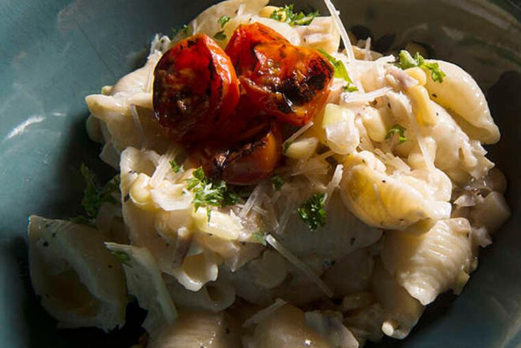 Pan-Roasted Corn and Leek Pasta is among the dishes that are under consideration to be served on Amtrak.