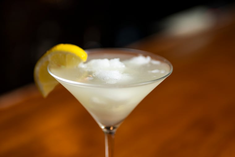 The Iceberg martini from Saloon, which was created by current John's Water Ice owner Anthony Cardullo.