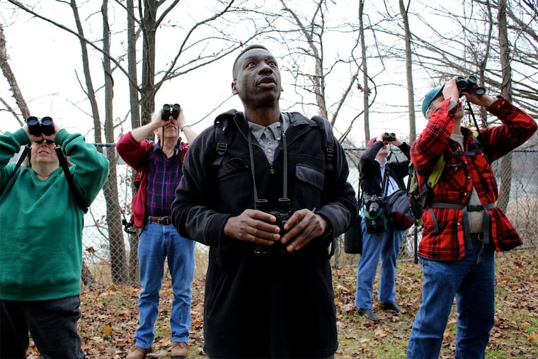 Keith Russell , program manager for Urban Conservation Audubon Pennsylvania, leads a tour of the East Park Reservoir in Strawberry Mansion.