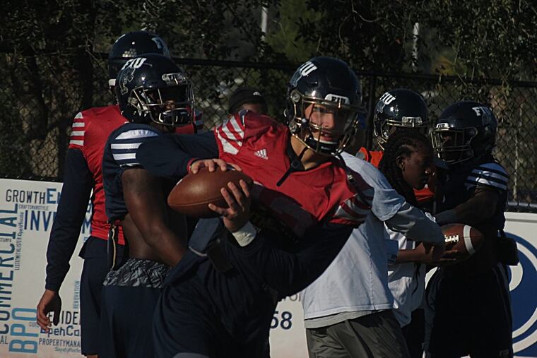 FIU quarterback Alex McGough practices in preparation for Thursday’s bowl game against Temple.