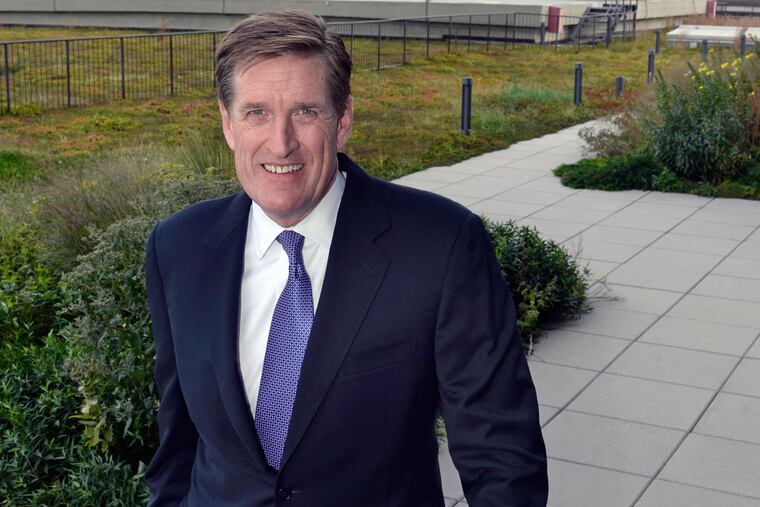 Denis P. O'Brien of Exelon Utilities chairs the Greater Philadelphia Chamber of Commerce. His job is moving. (TOM GRALISH/Staff Photographer)