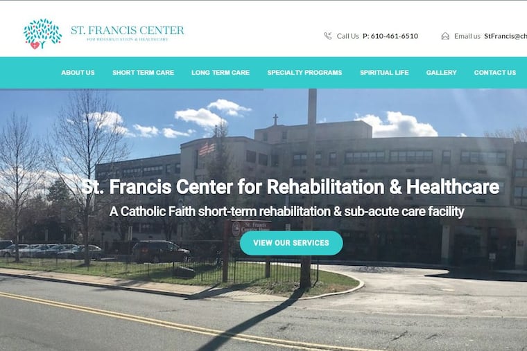 An image from the website of St. Francis Center for Rehabilitation & Health Care, in Darby.