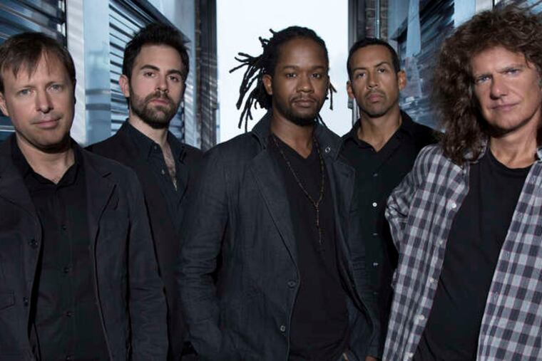 The Pat Metheny Unity Group, with guest Bruce Hortnsby (left), plays a sold-out show Thursday night at Longwood Gardens.