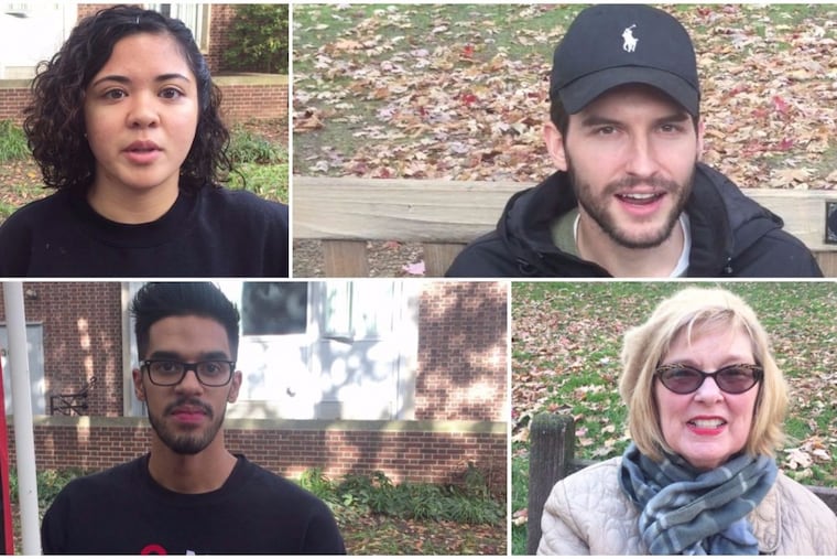 Top: Sabrina Aponte (left) and Joe Snikeris. Bottom: Luis Rosario (left) and Jane Fischer. Each spoke with The Inquirer about the language we use surrounding sexual harassment.