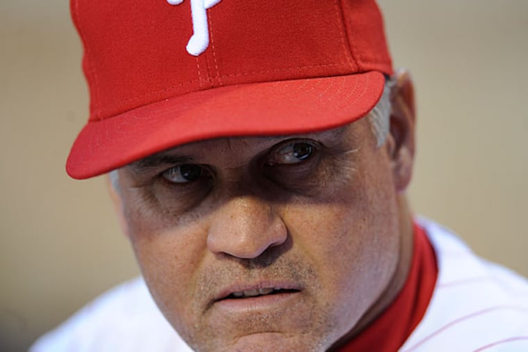 Ryne Sandberg is seen during a baseball game against the Milwaukee Brewers on Thursday, April 10, 2014, in Philadelphia. (Michael Perez/AP)