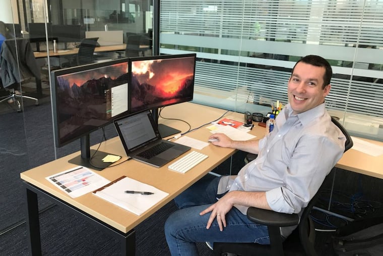Philadelphia 76ers vice president of analytics Alex Rucker in his office at the team's training facility in Camden.