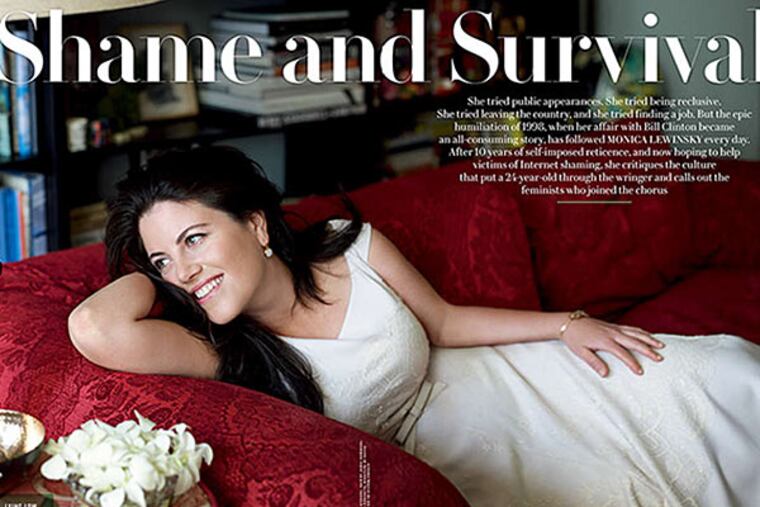 The Monica Lewinsky spread in Vanity Fair magazine.
