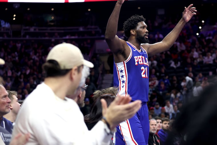 Sixers center Joel Embiid scored 31 points and added 15 rebounds and 10 assists in a rout of Chicago on Tuesday at the Wells Fargo Center.