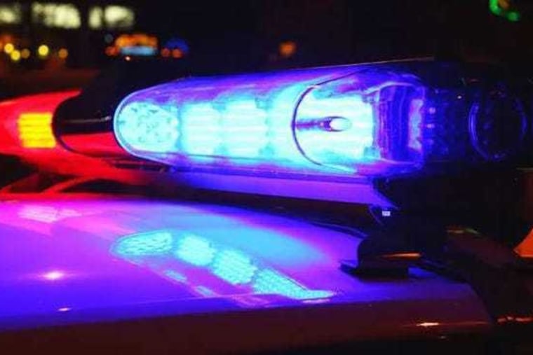 Police car emergency lights