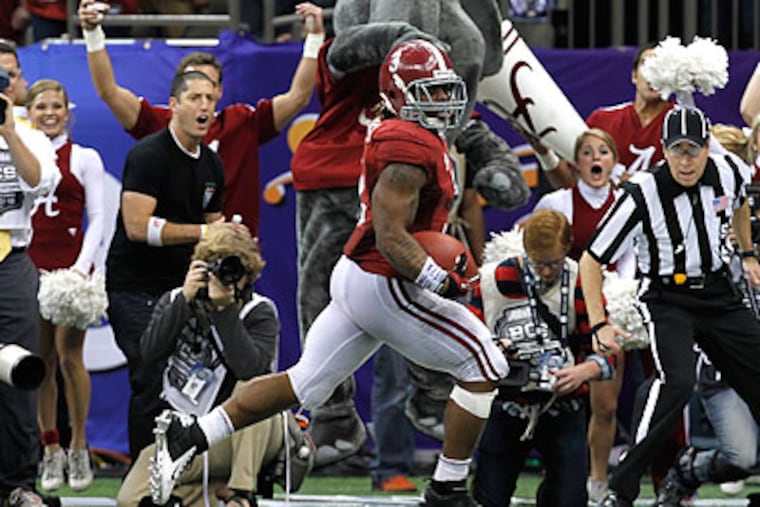 Alabama running back Trent Richardson helped lead the Crimson Tide to two national championships. (Gerald Herbert/AP file photo)