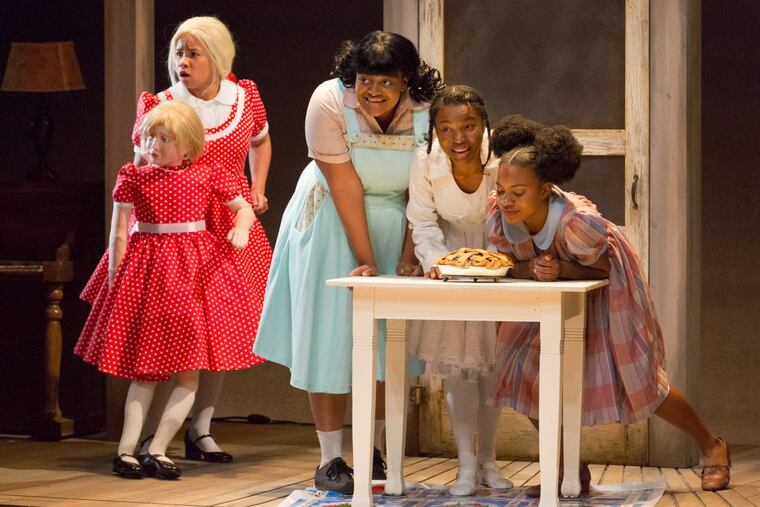 Left to Right: Eliana Fabiyi, Nicolette Lynch, Jasmine Ward and Renika Williams in “The Bluest Eye” at Arden Theatre Company through April 1, 2018.