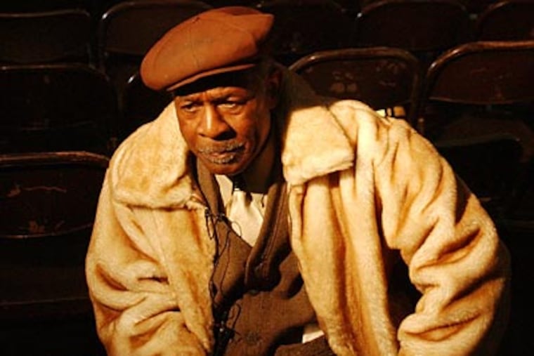 BLUEP. PHOTOGRAPH BY MICHAEL S. WIRTZ. 6-29-04. PHOTO PROJECT ON THE BLUE HORIZON. IN THIS PHOTO..... George Benton,71, visits the Legendary Blue Horizon. He fought professionally from 1949 ro 1970. His record 61-13-1( 36 kayos). After retiring he became a successful trainer (Evander Holyfield and Pernell Whitaker).