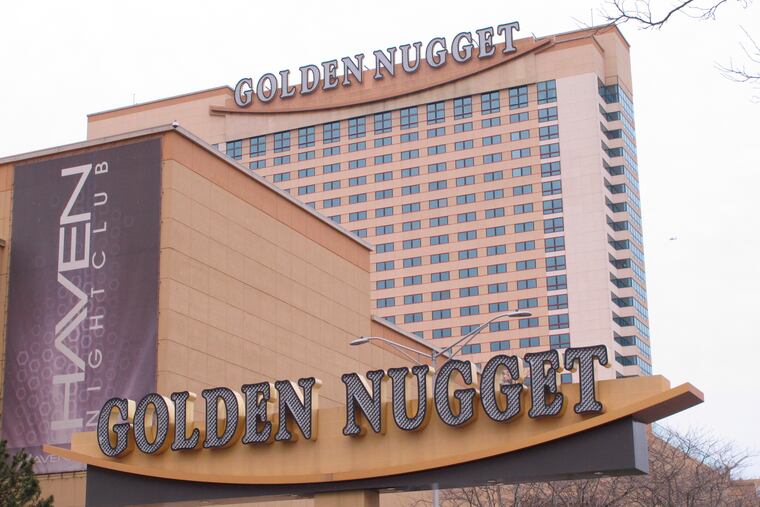 This Feb. 22, 2019 photo shows the exterior of the Golden Nugget casino in Atlantic City N.J. On Friday, Sept. 13, 2019, New Jersey Gov. Phil Murphy signed a bill allowing the casino to accept NBA bets on games that don't involve the Houston Rockets, a team owned by Golden Nugget owner Tilman Fertitta. (AP Photo/Wayne Parry)